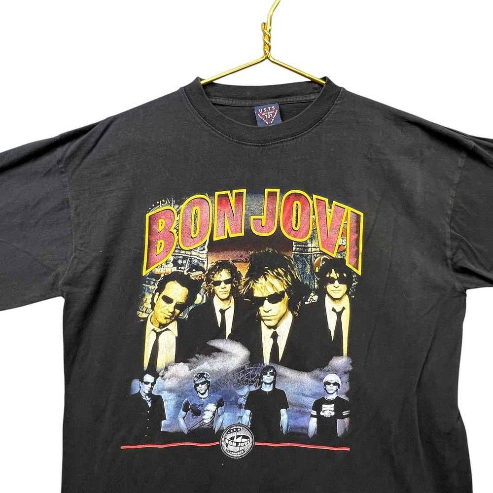 Bon Jovi 2003 Tour T Shirt XL Rock Band Concert Double Sided Graphic Vintage